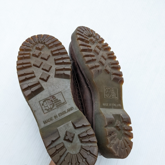 DOC MARTENS 3989 Vintage MIE brown wingtip brogue chunky loafers - Picture 10 of 15